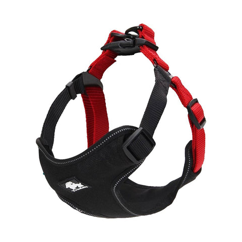 PetsUp Weighted Dog Harness for Large Medium Small Puppy Dogs (Black-Red)